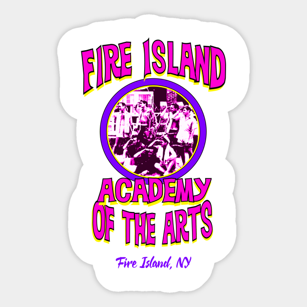 Fire Island Academy of the Arts Sticker by Retro-Matic